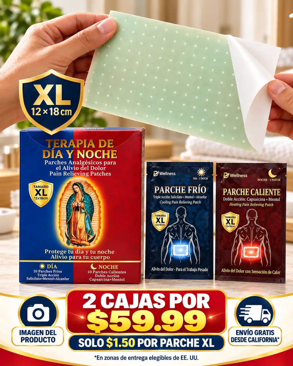 D-Wellness Day & Night — 2 Boxes, 40 XL Patches